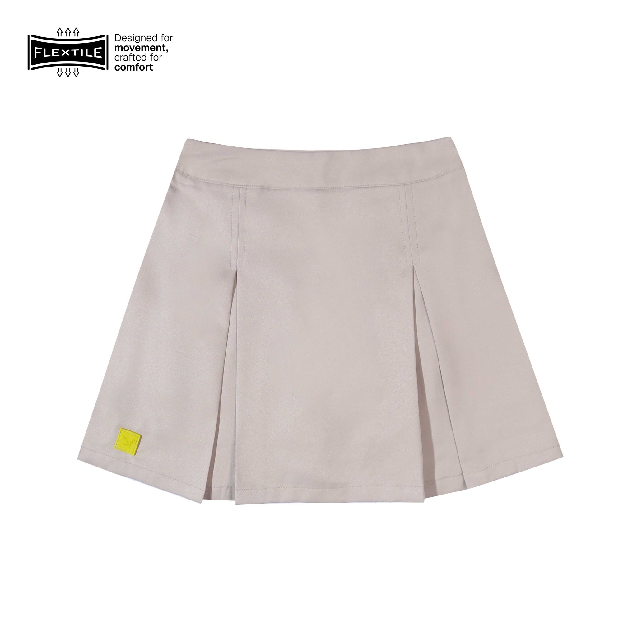 Pleated Skort Flextile Pro Tan