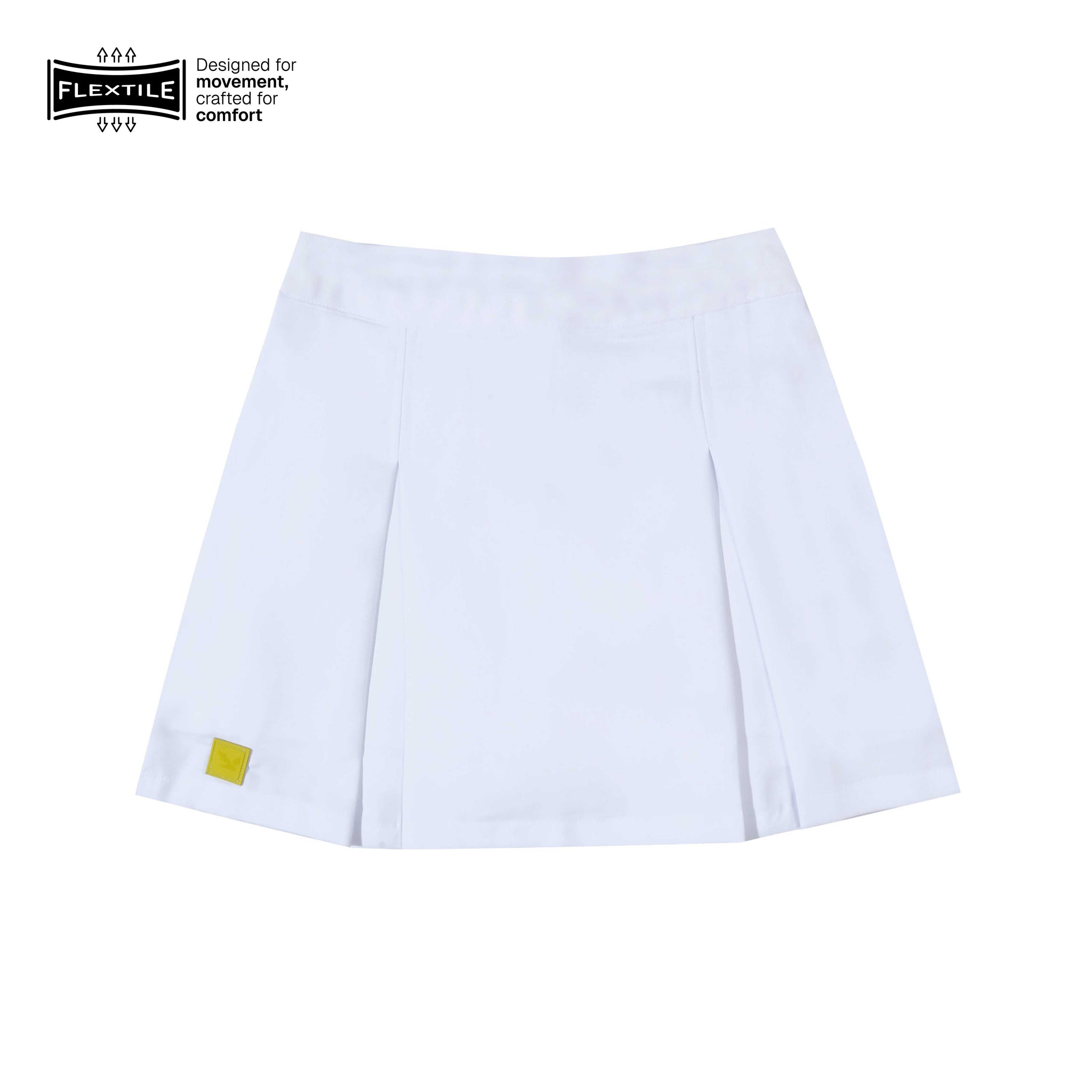 Pleated Skort Flextile Pro White