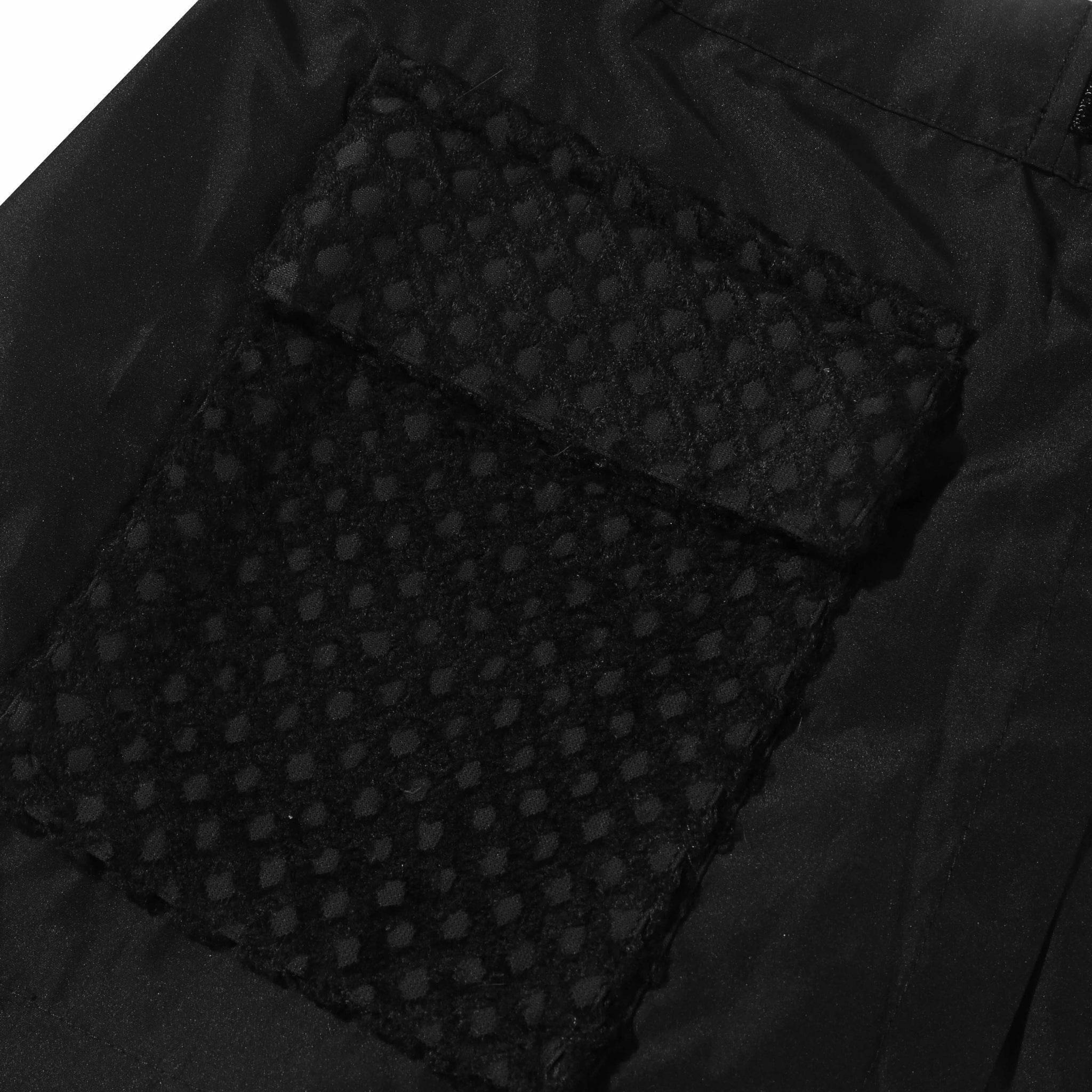 Cargo Skort Luxe Nylon Fuzzy Black