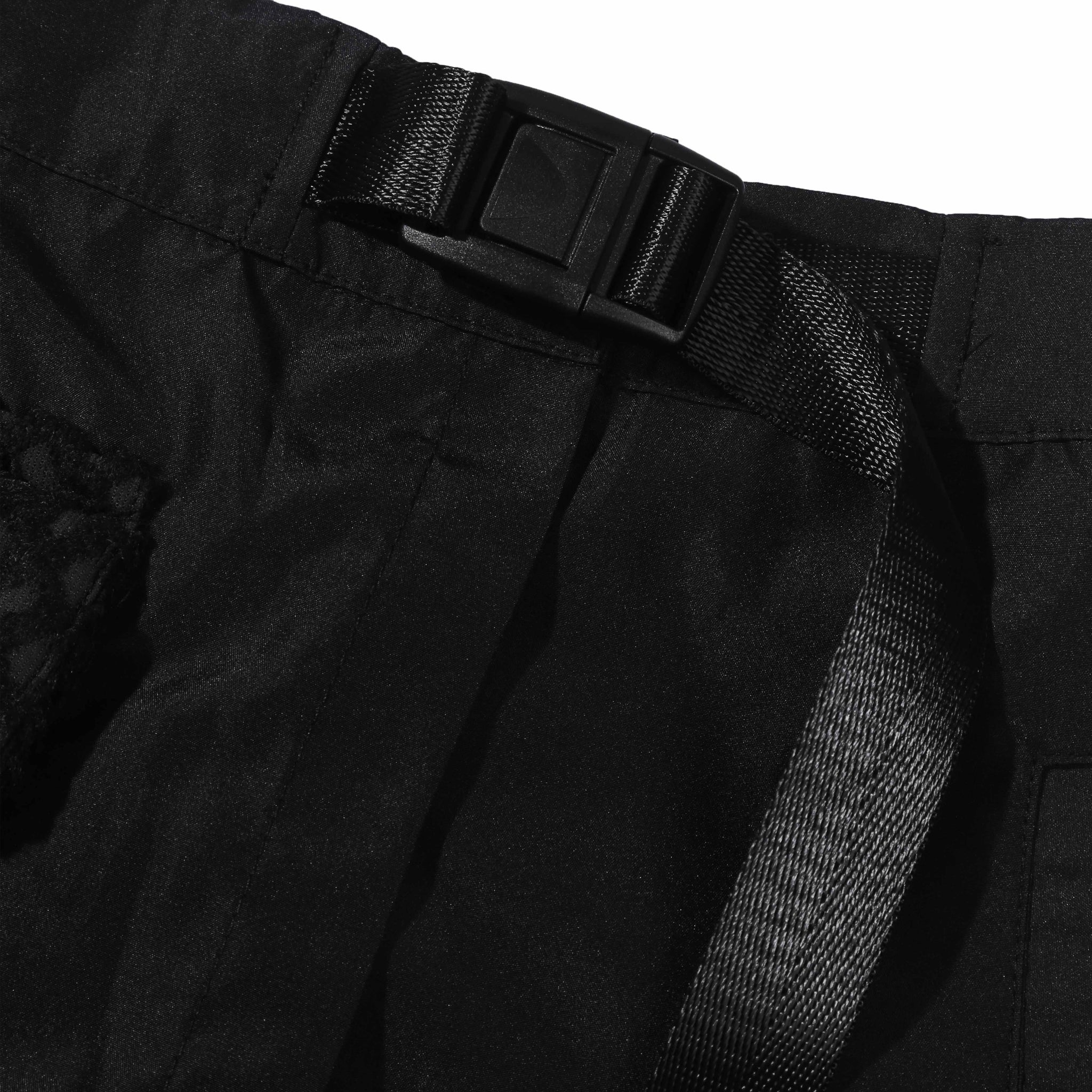 Cargo Skort Luxe Nylon Fuzzy Black