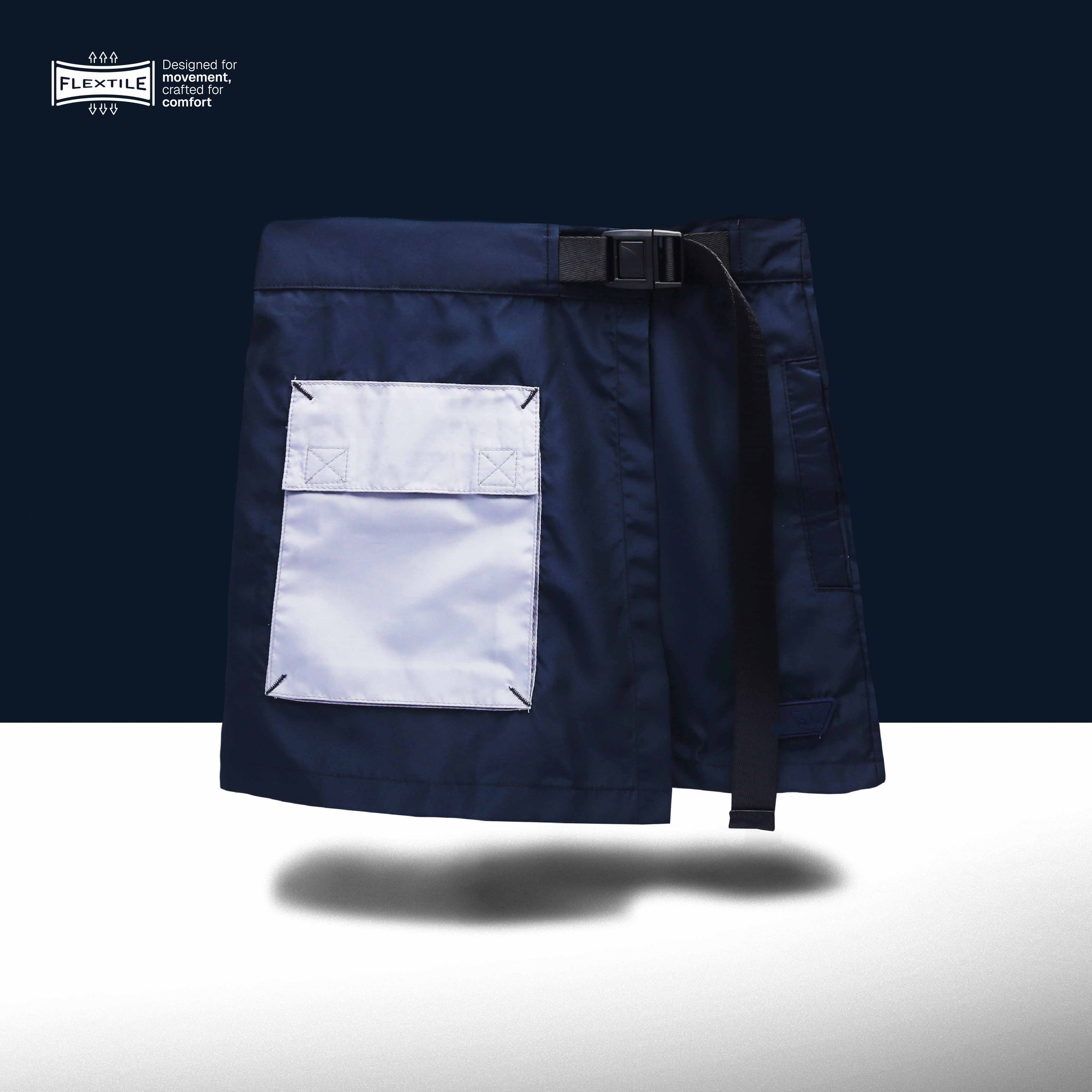 Cargo Skort Luxe Nylon Navy