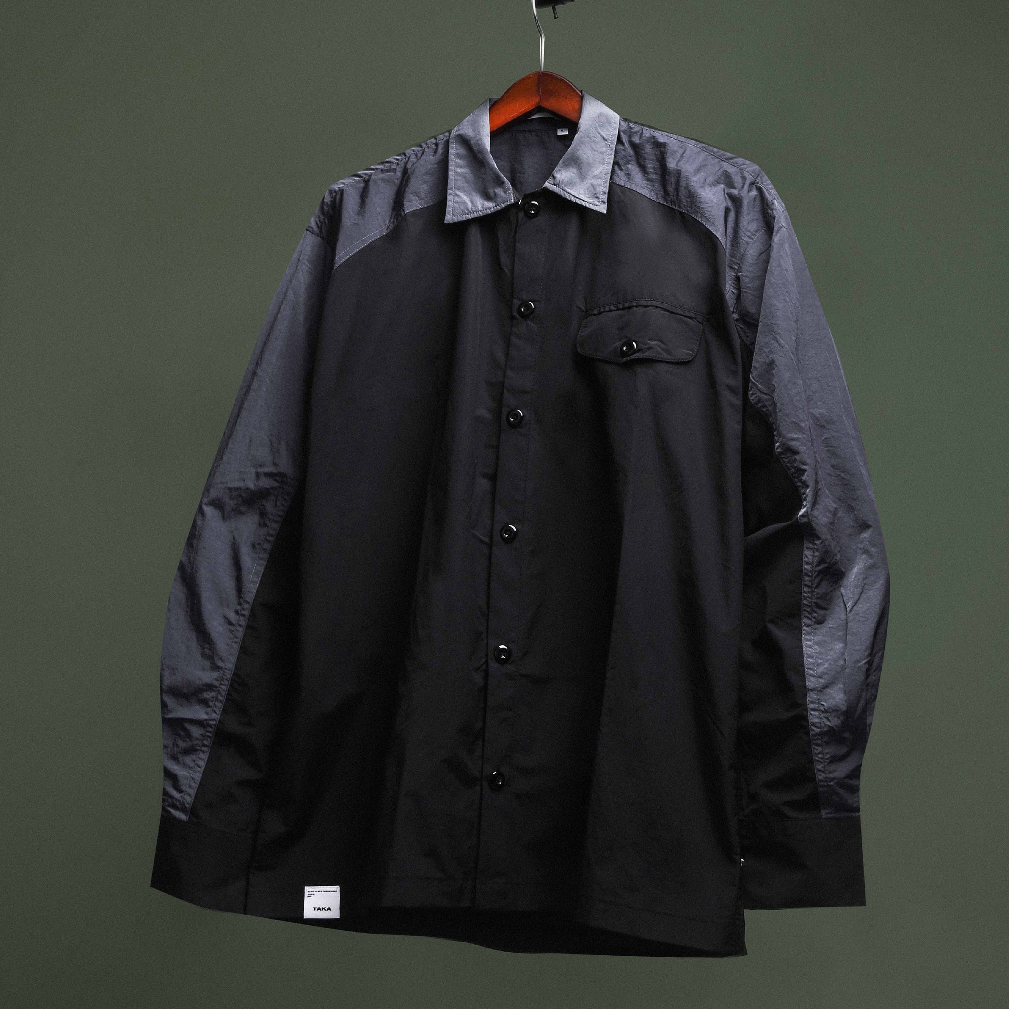 Shell Nylon Overshirt Black