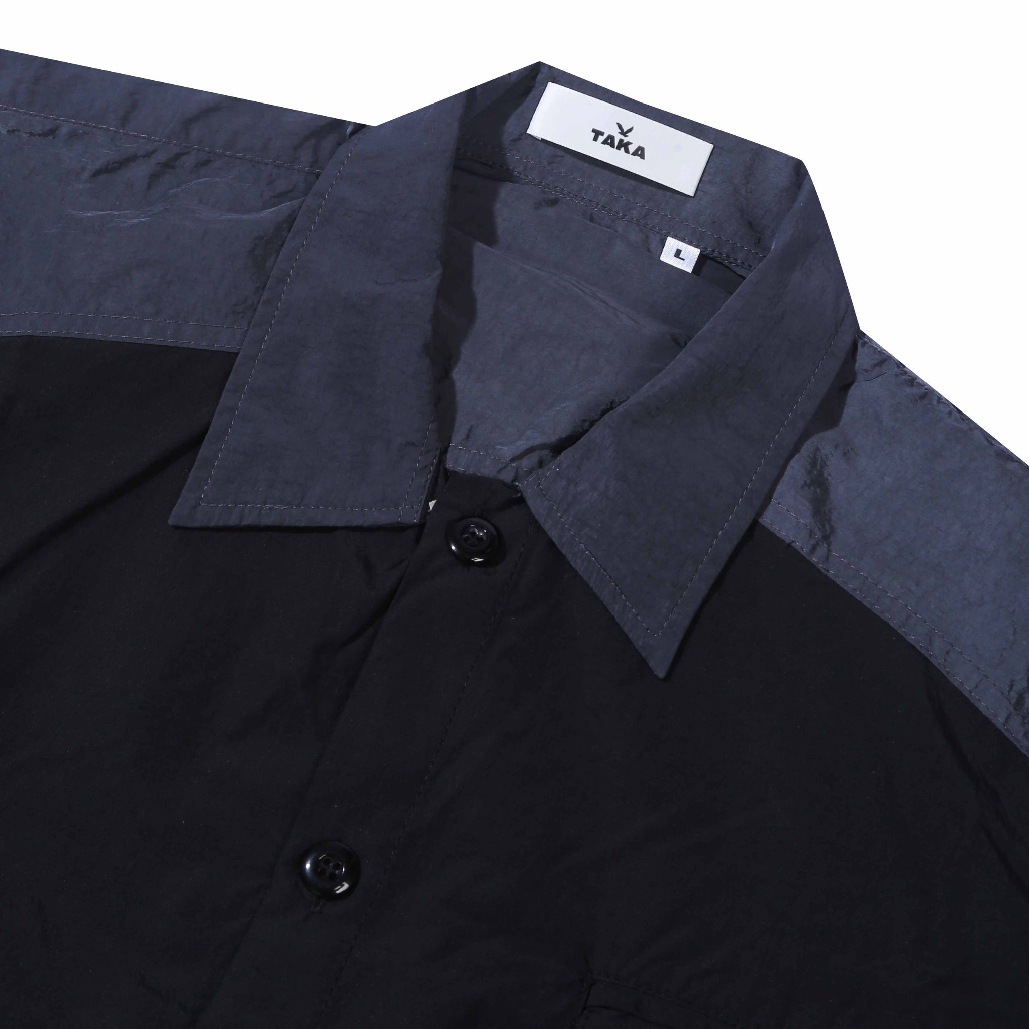 Shell Nylon Overshirt Black