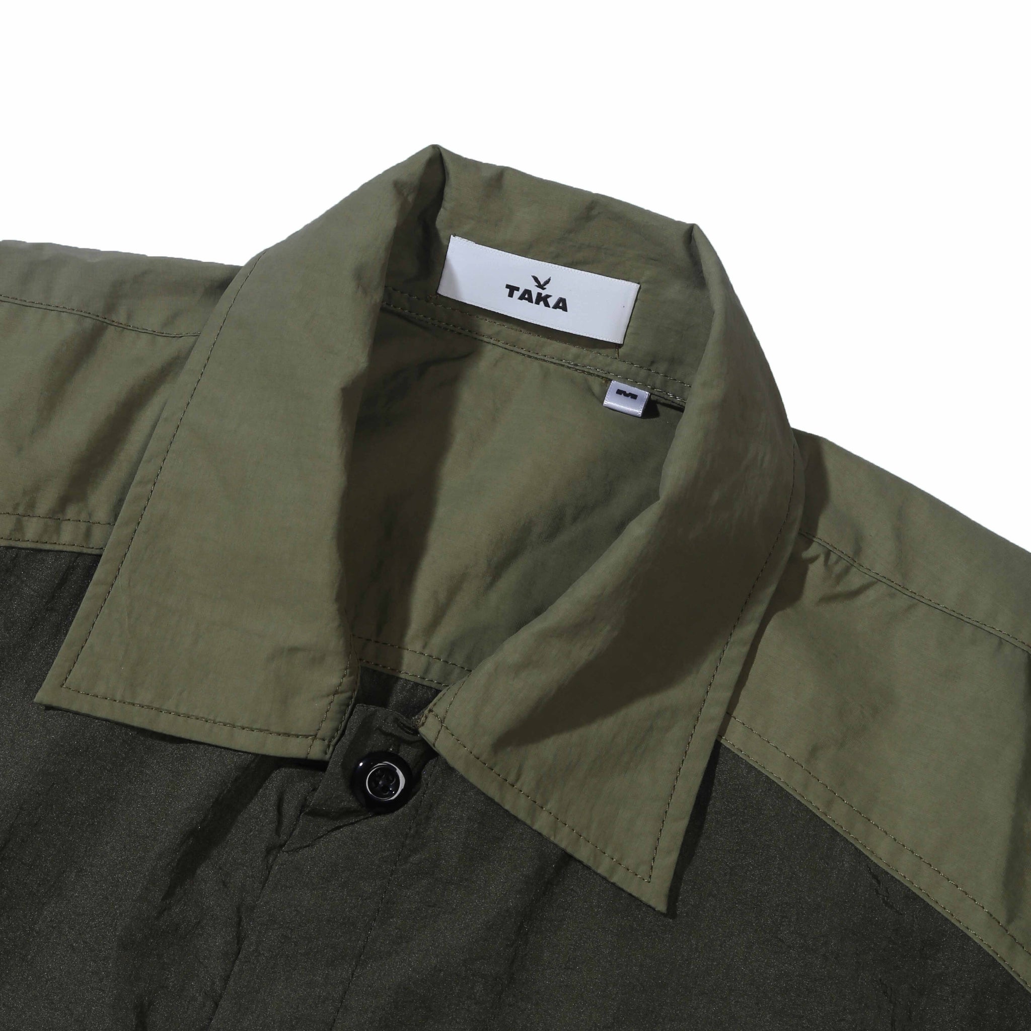 Shell Nylon Overshirt Olive