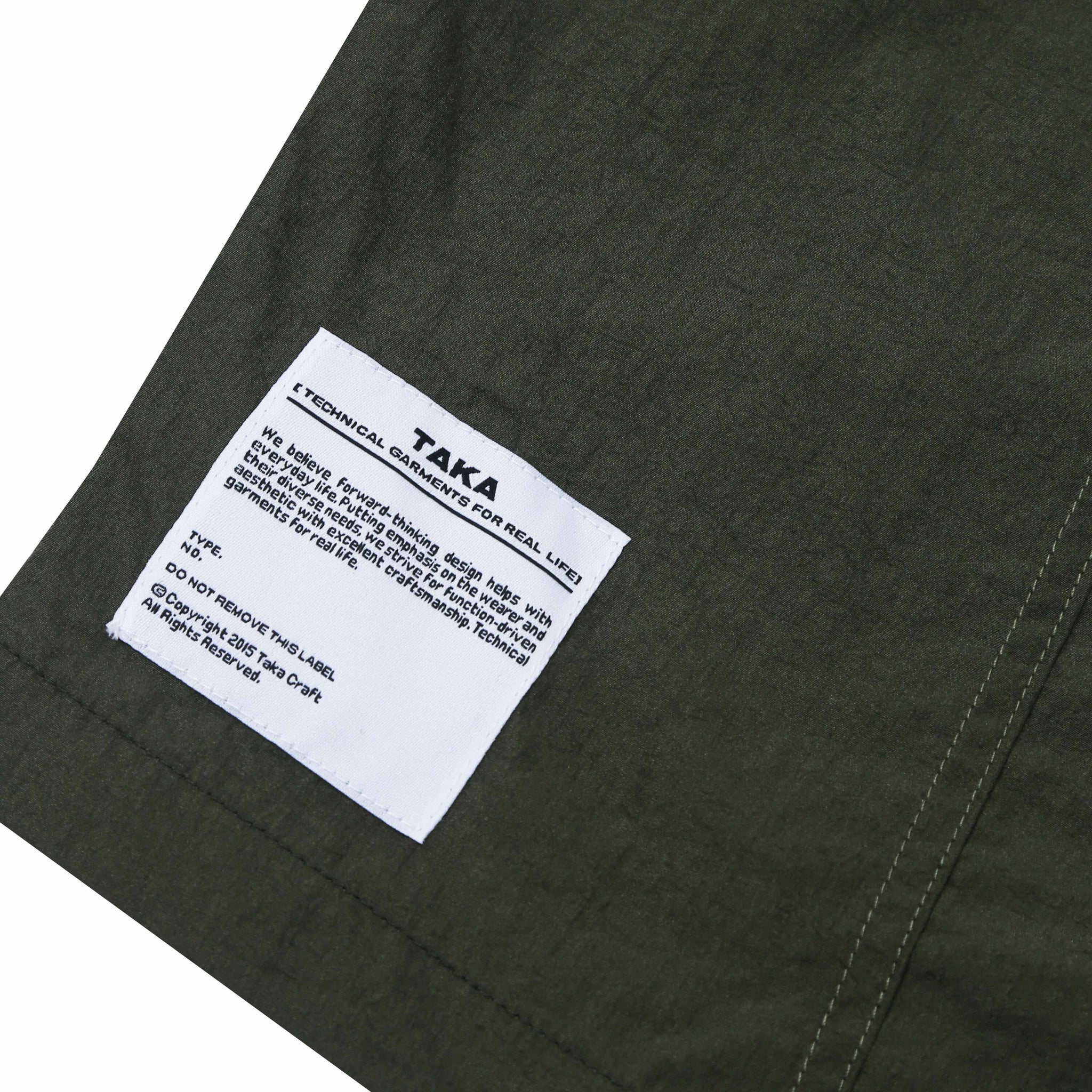 Shell Nylon Shorts Olive