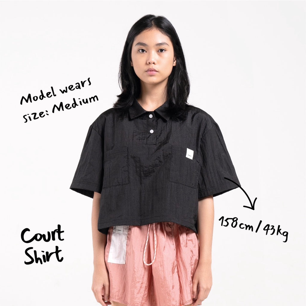 Court Boxy Oversized Shirt Black