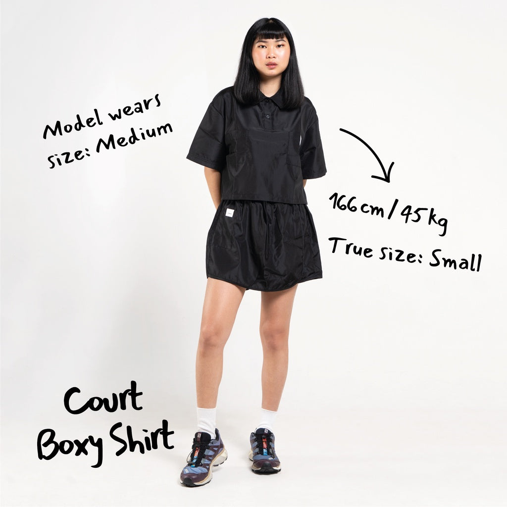 Court Boxy Oversized Shirt Luxe Black