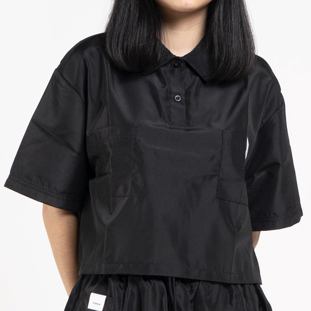 Court Boxy Oversized Shirt Luxe Black