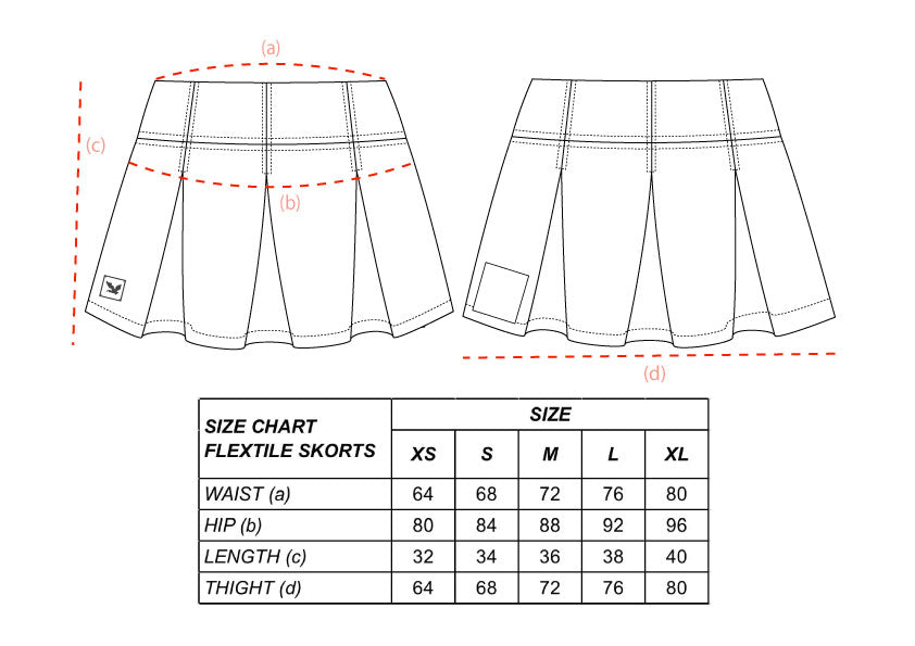 Pleated Skort Flextile Pro Tan